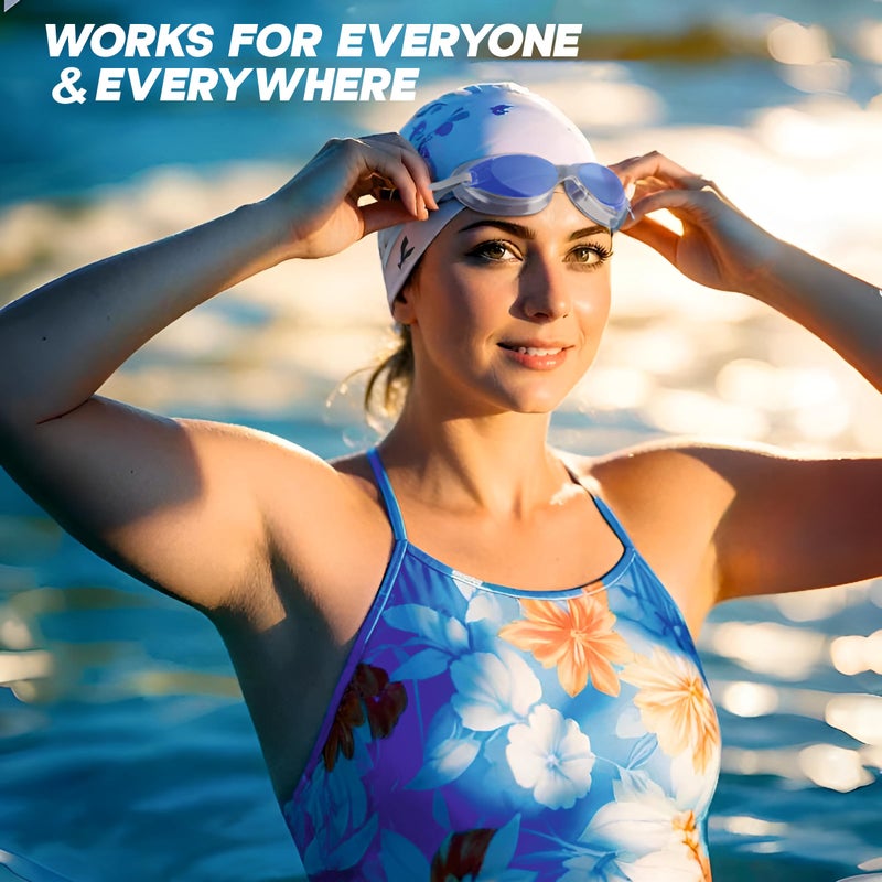 KONEX Anti-Fog UV Protection Swimming Goggles for Men, Women | Wide-Angle Vision with Silicone Comfort & Adjustable Strap | Perfect for Adults & Children (Blue) - Image 5